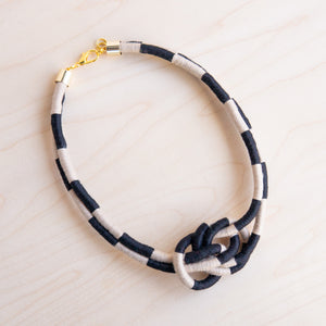SASHA: Double Dragon Checker Necklace