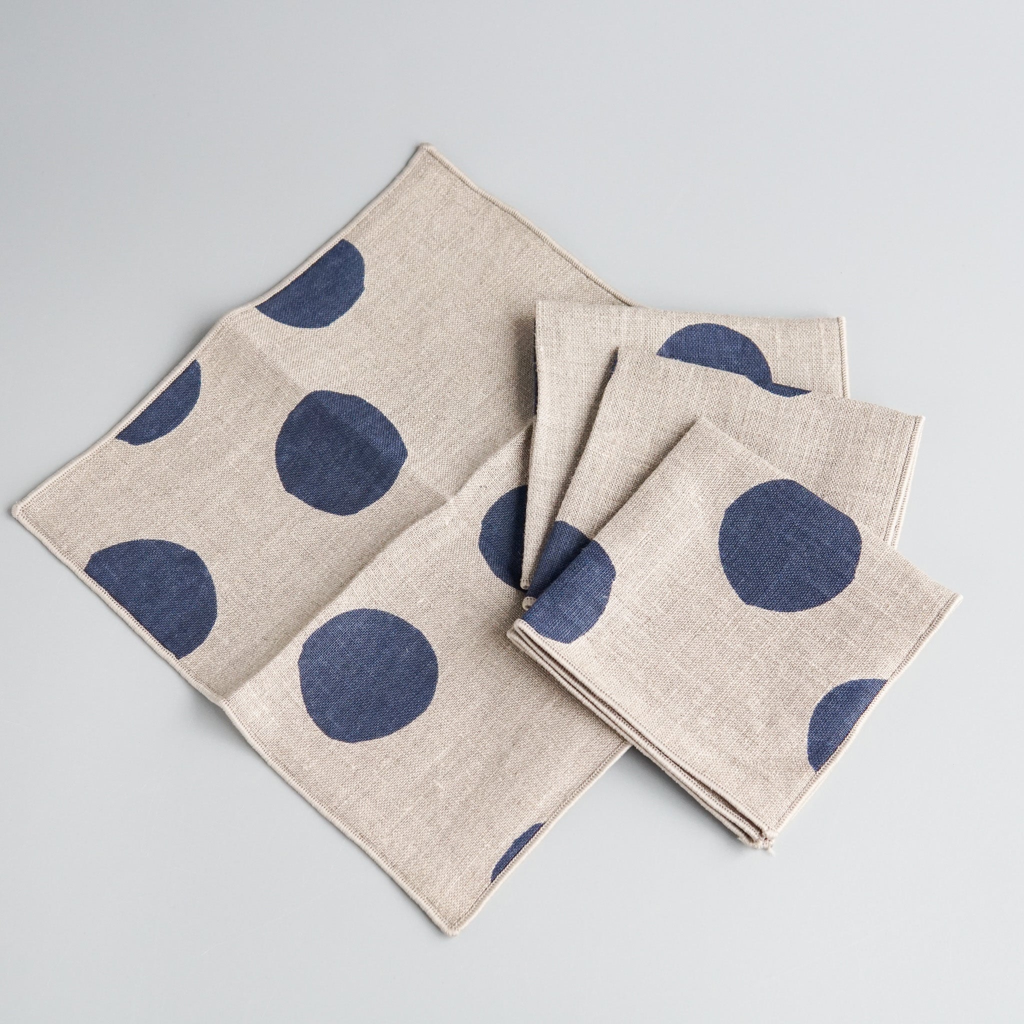 Willow Ship: Scatter Cocktail Napkins in Indigo