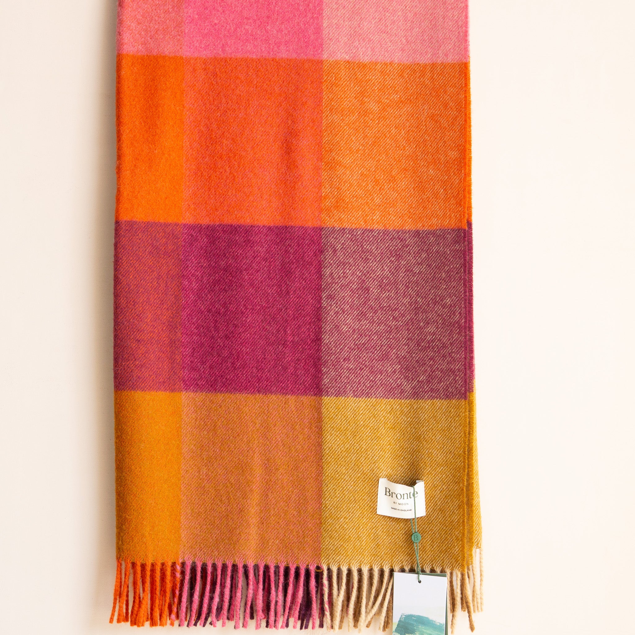 Bronte Moon: Merino Wool Block Check Throw