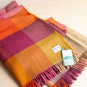 Bronte Moon: Merino Wool Block Check Throw