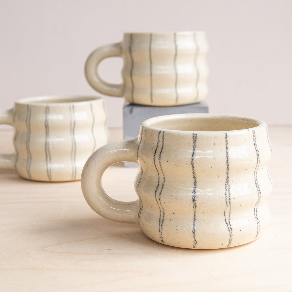 Garden Club Ceramics: Striped Wobble Mug