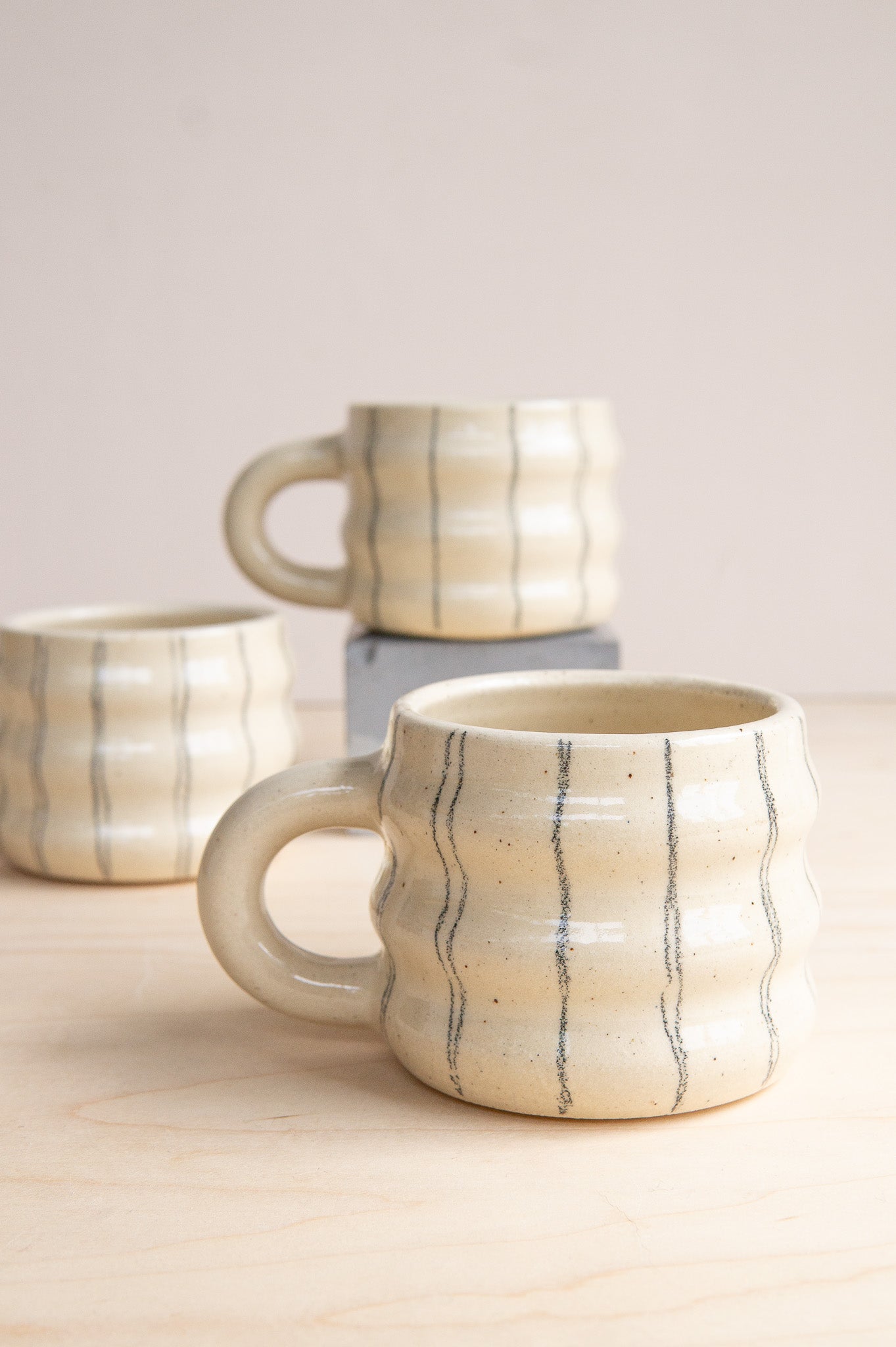 Garden Club Ceramics: Striped Wobble Mug