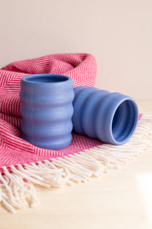 Garden Club Ceramics: Cobalt Wobble Tumbler