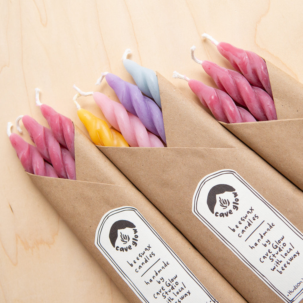 Cave Glow Studio: Twisted Taper Candles Set