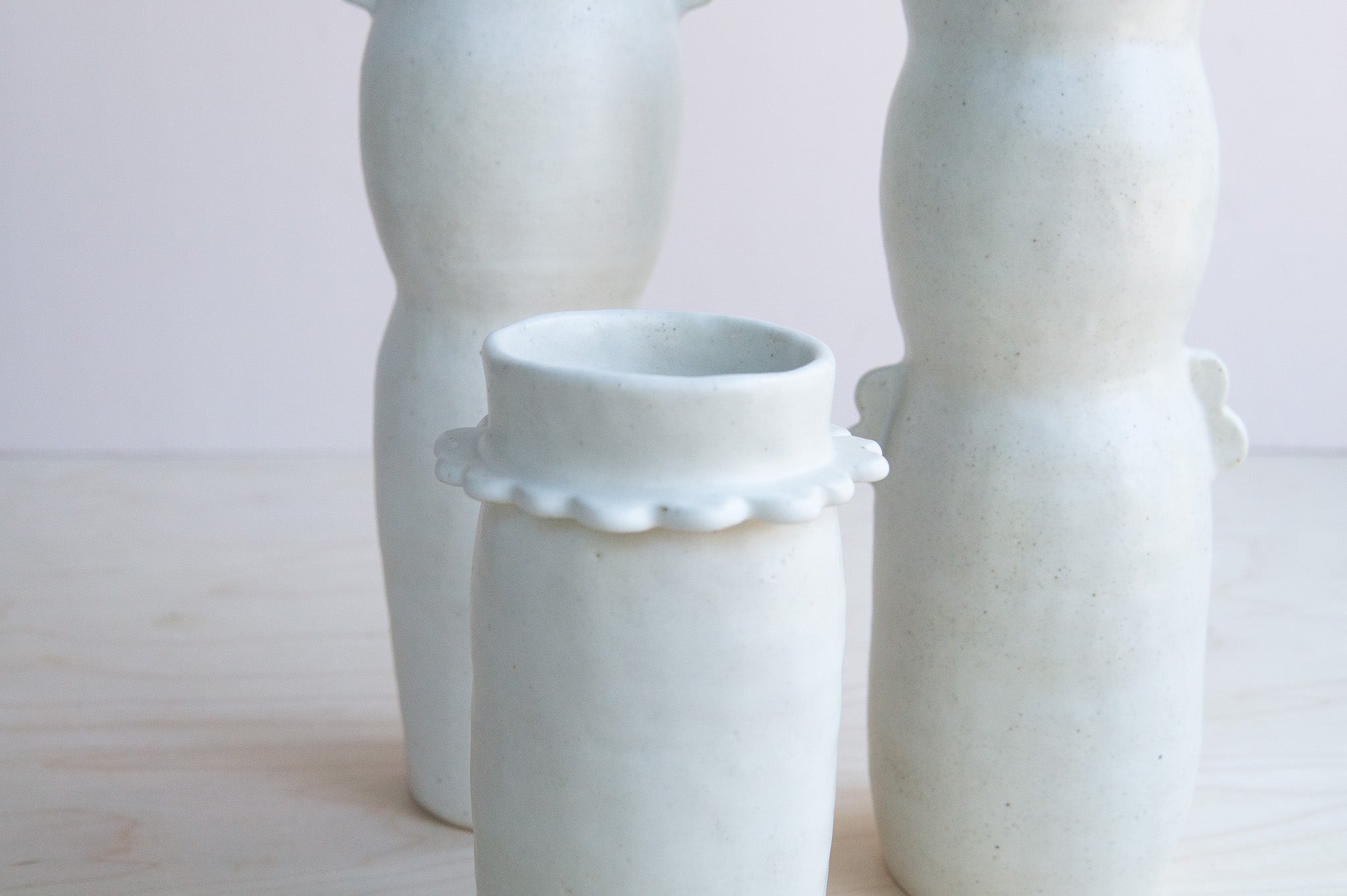 T. Stefanski: White Scallop Vase (Various)