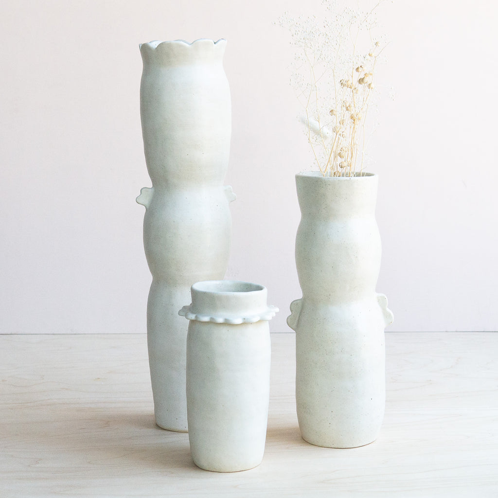 T. Stefanski: White Scallop Vase (Various)