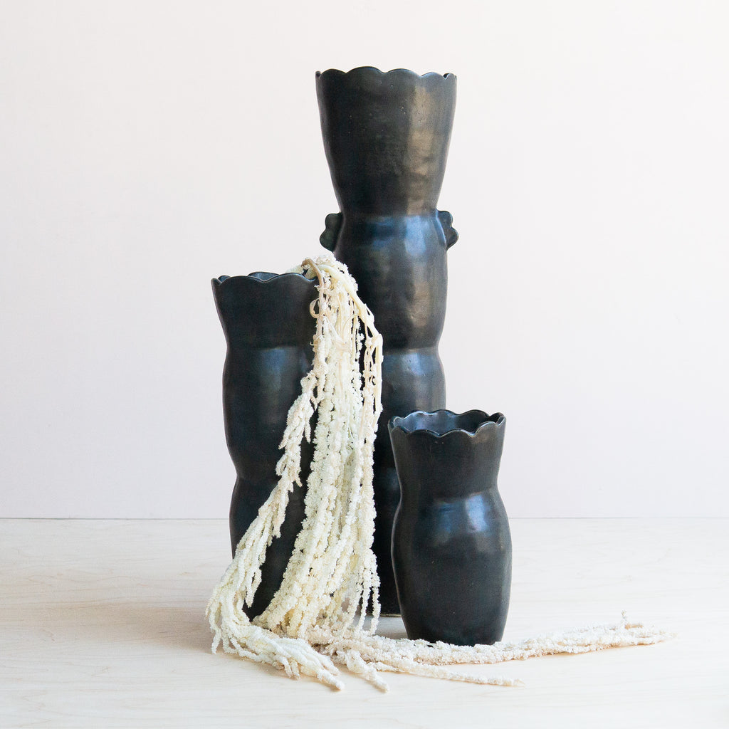 T. Stefanski: Black Scallop Vase (Various)