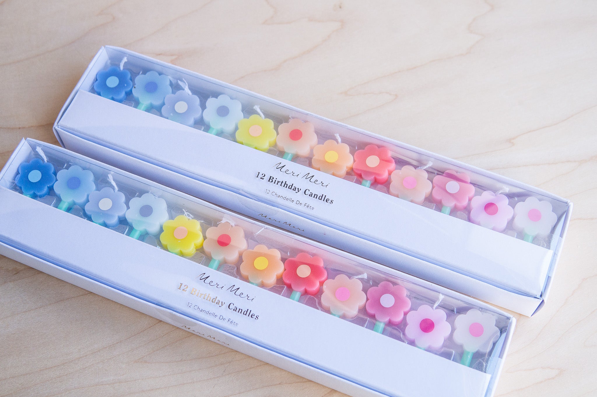 Meri Meri: Rainbow Daisy Candle Set