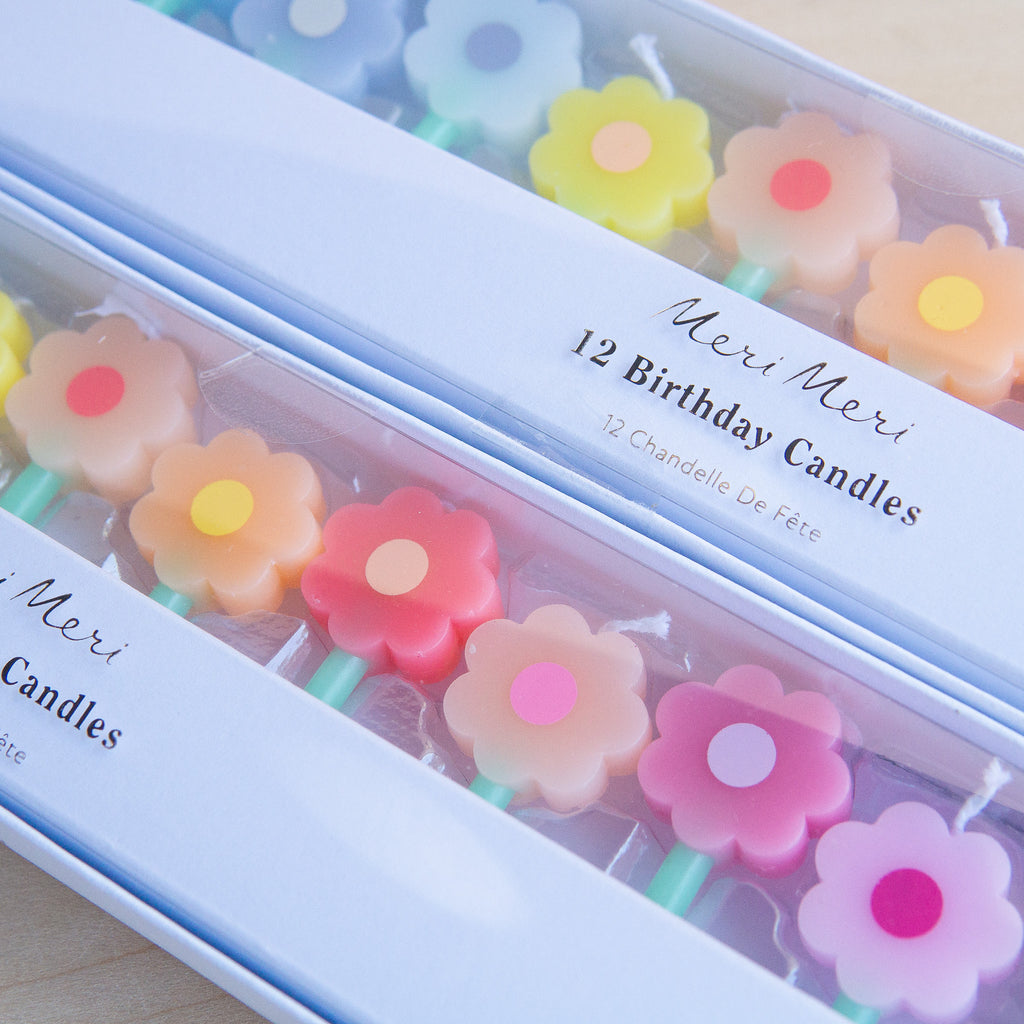 Meri Meri: Rainbow Daisy Candle Set
