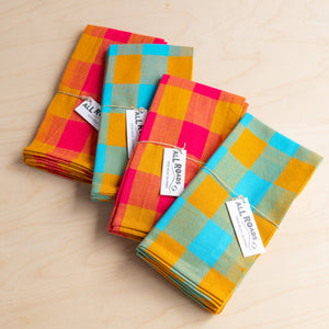 All Roads: Handwoven Gingham Napkin Pair