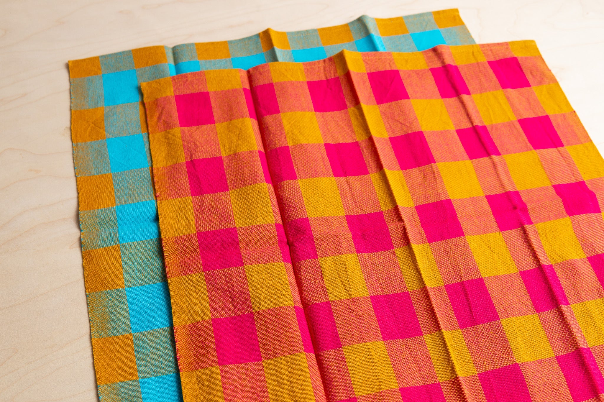 All Roads: Handwoven Gingham Napkin Pair