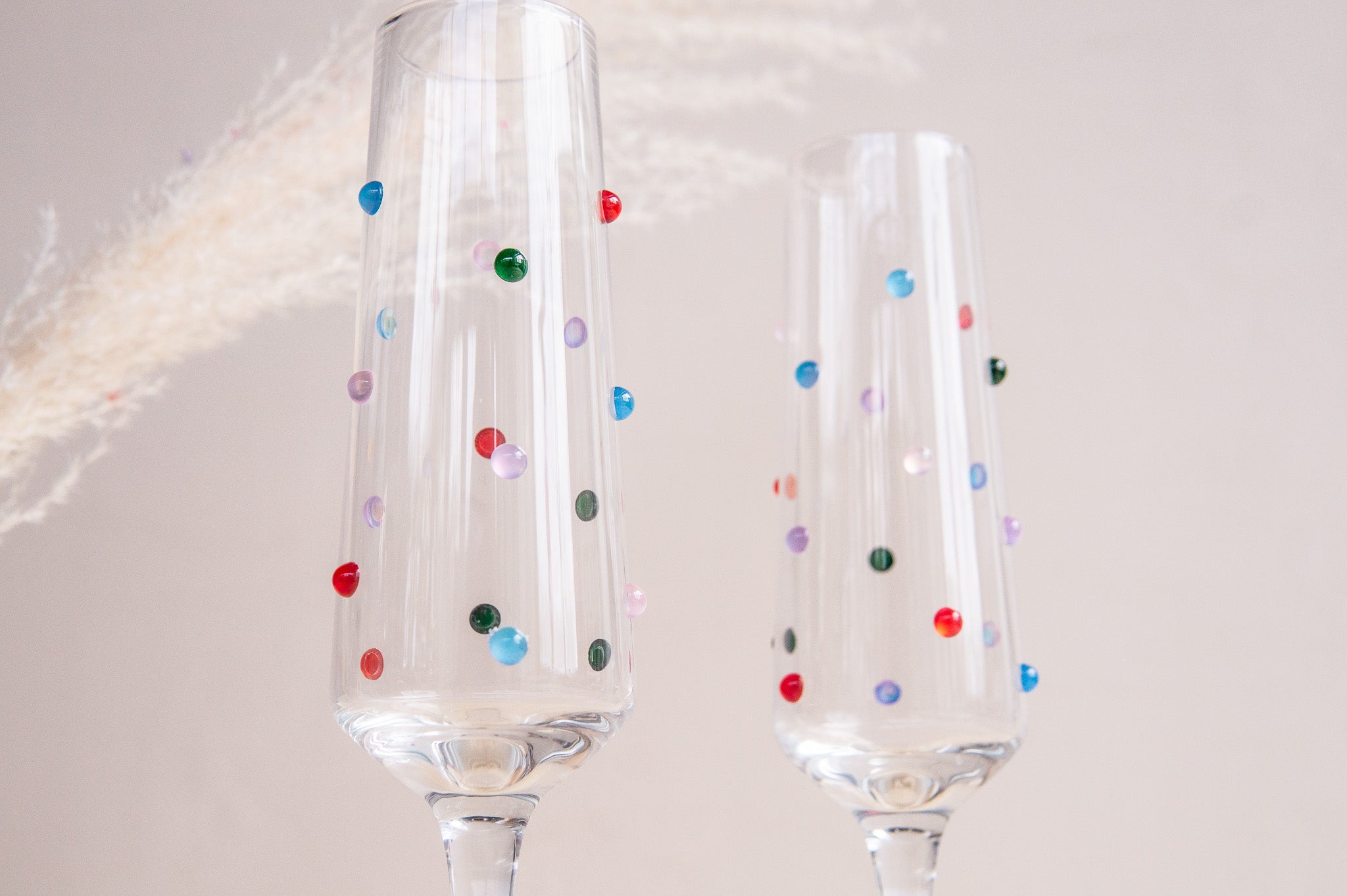 Confetti Beaded Champagne Glass