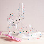 Confetti Beaded Wine Glass