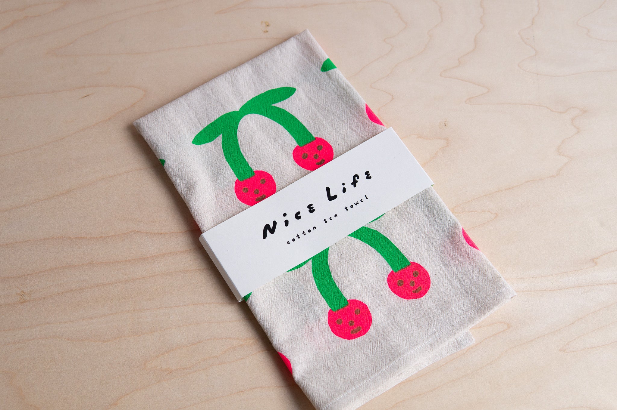 Nice Life: Printed Flour Sack Tea Towel (Various)
