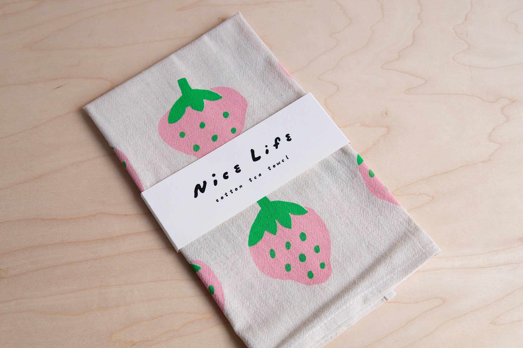 Nice Life: Printed Flour Sack Tea Towel (Various)
