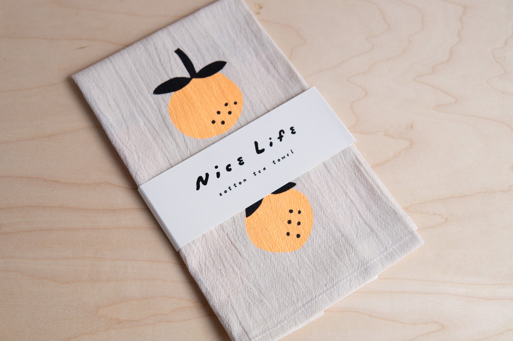 Nice Life: Printed Flour Sack Tea Towel (Various)