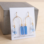 Michelle Starbuck Designs: Periwinkle Composition Swing Earrings