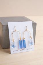 Michelle Starbuck Designs: Periwinkle Composition Swing Earrings