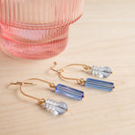 Michelle Starbuck Designs: Periwinkle Composition Swing Earrings