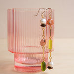 Michelle Starbuck Designs: Sunstone & Pearl Composition Earrings