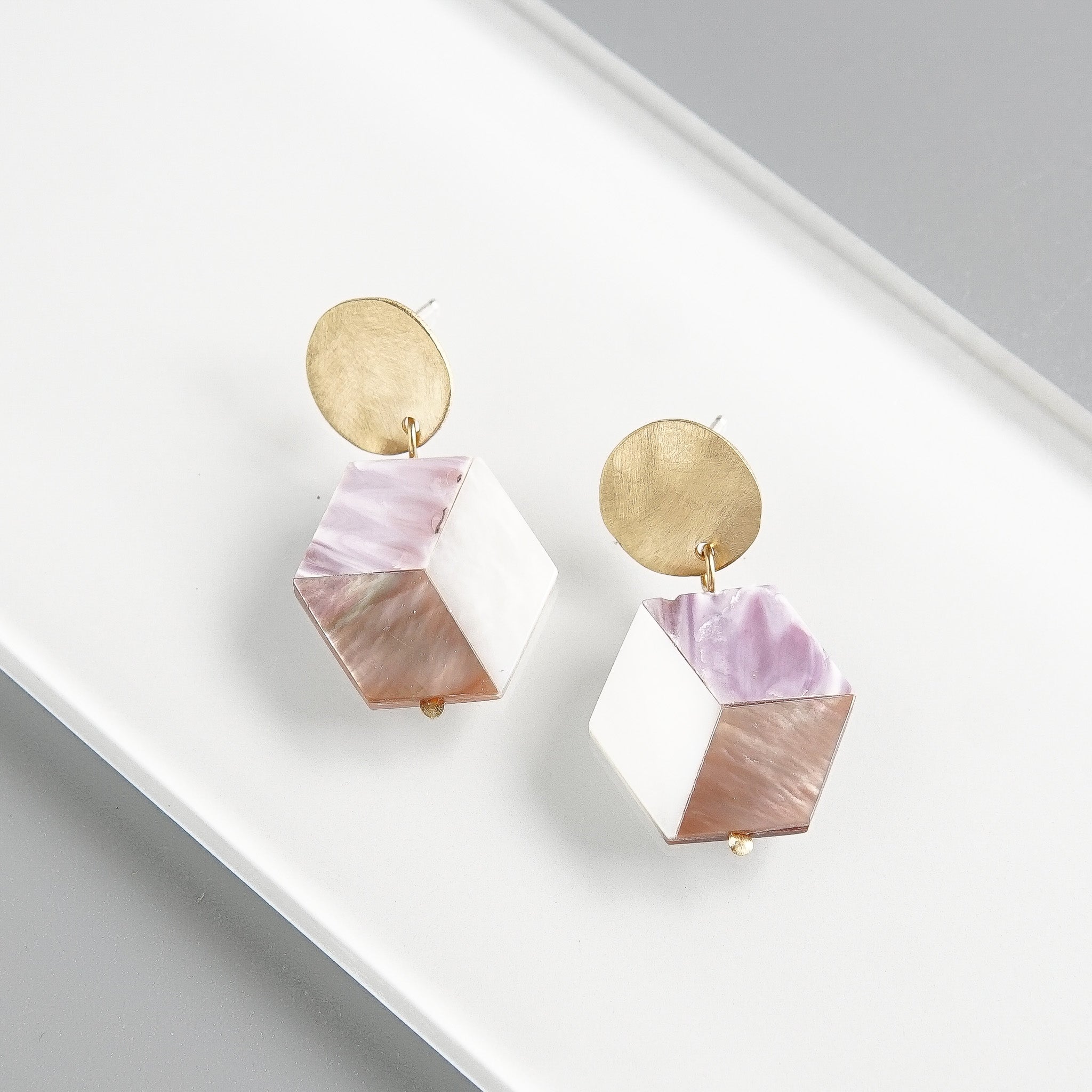 Kari Phillips: Cubic Abalone Earrings
