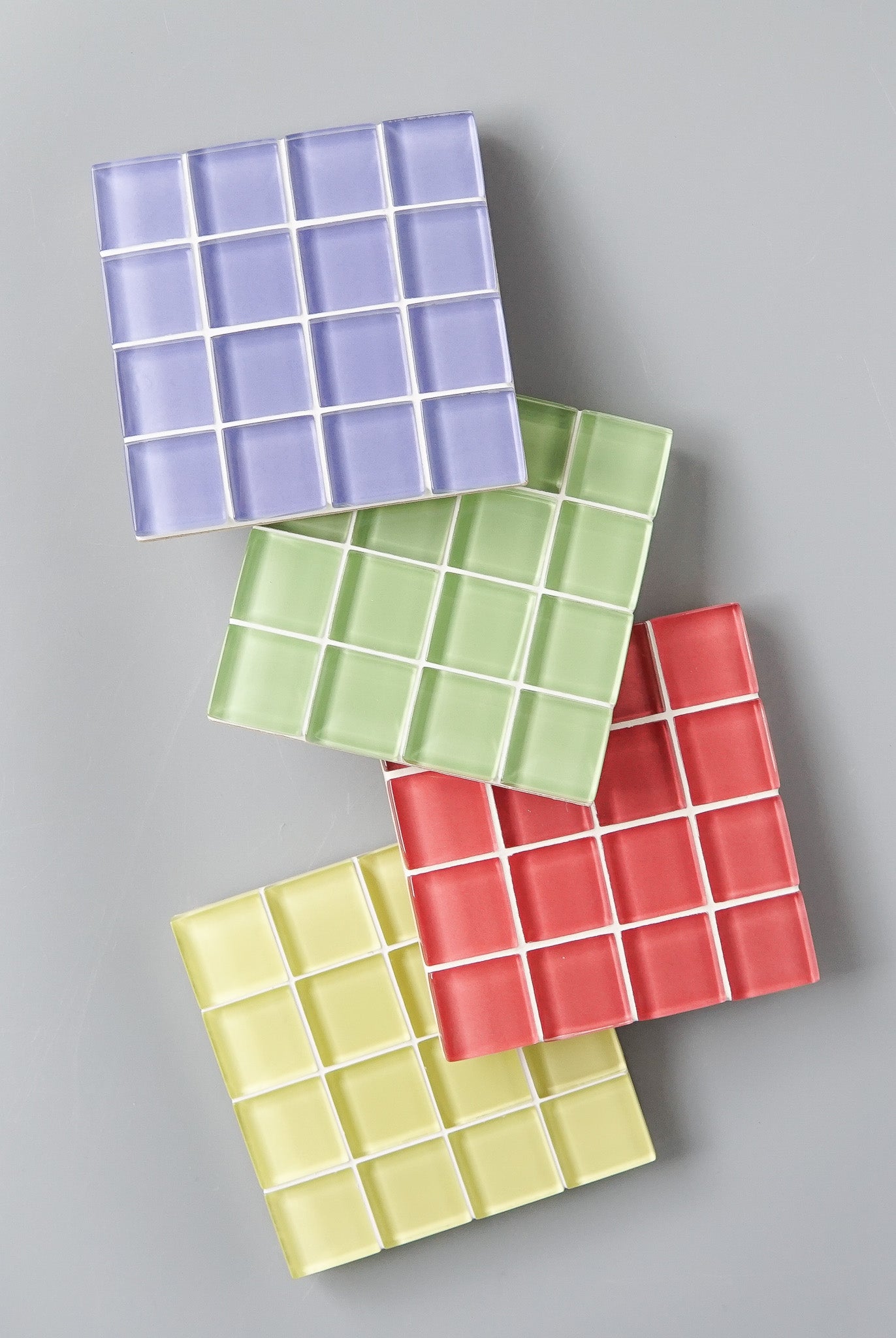 Subtle Art Studios: Solid Color Glass Tile Coaster