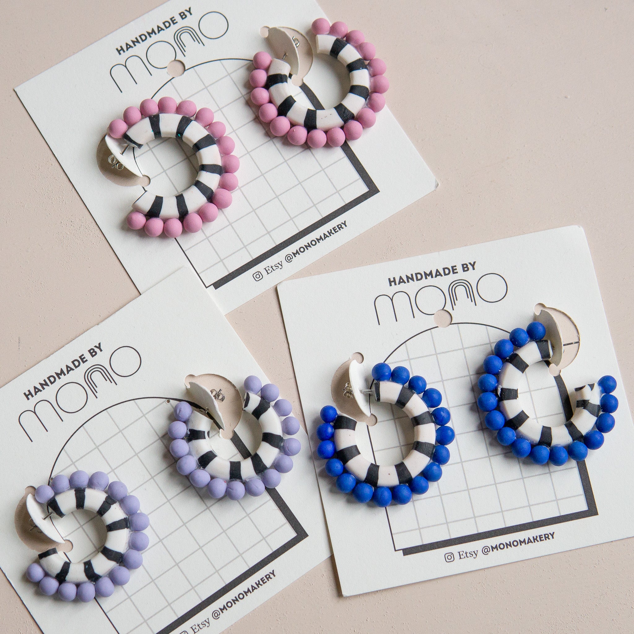 MONO: Stripes and Dots Earrings