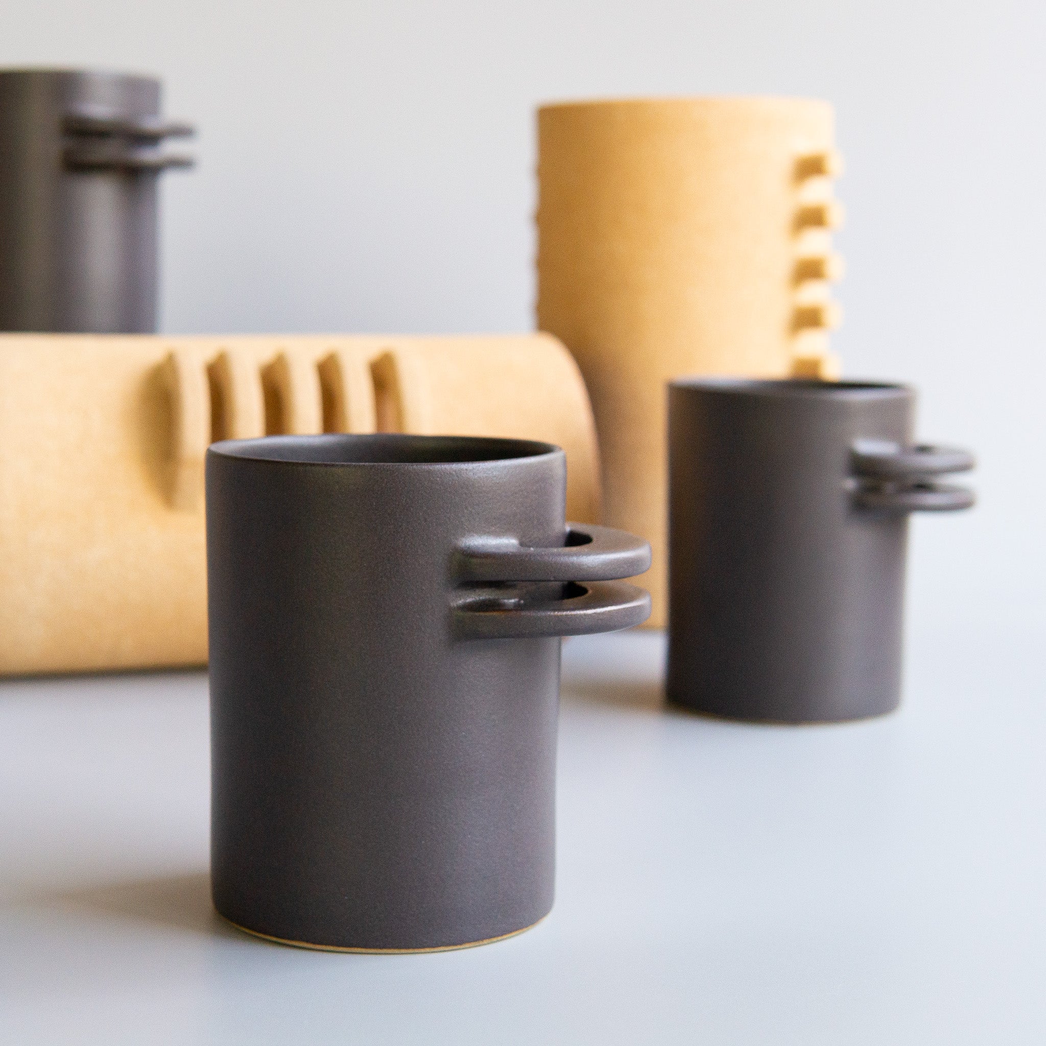 Ceramics by Laura: Black Horizontal Athéna Cup