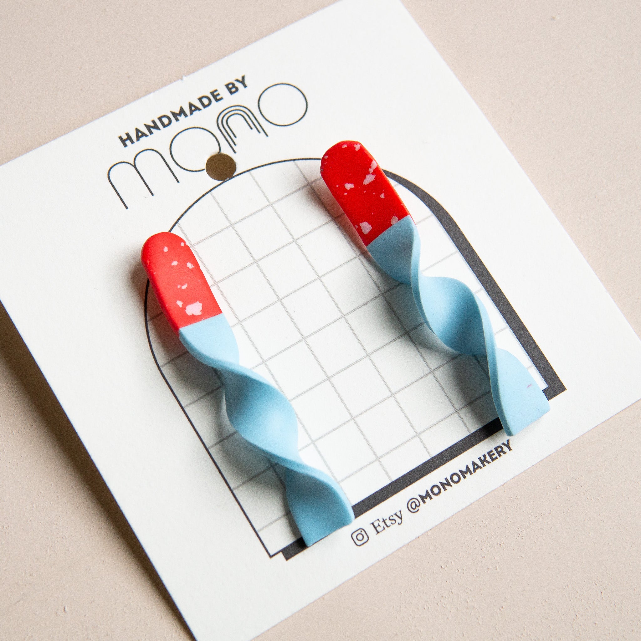 MONO: Flat Spiral Earrings