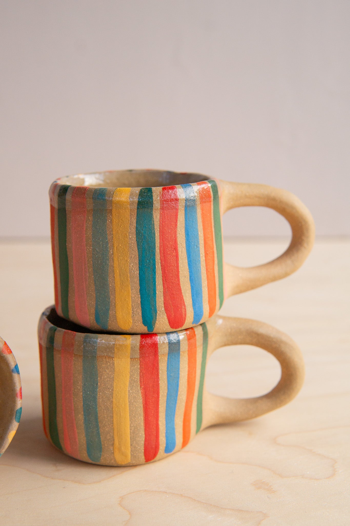 Melville Ceramics: Rainbow Stripe Espresso Cup