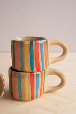 Melville Ceramics: Rainbow Stripe Espresso Cup