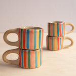 Melville Ceramics: Rainbow Stripe Espresso Cup