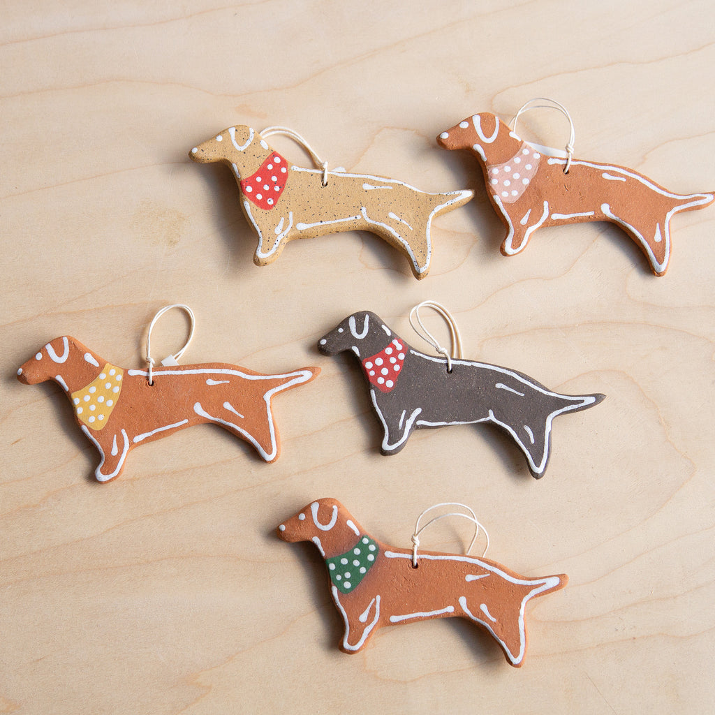 Melville Ceramics: Dachshund Dog Ornament