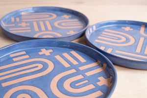 Del Norte Studio: Pink & Blue Serving Tray