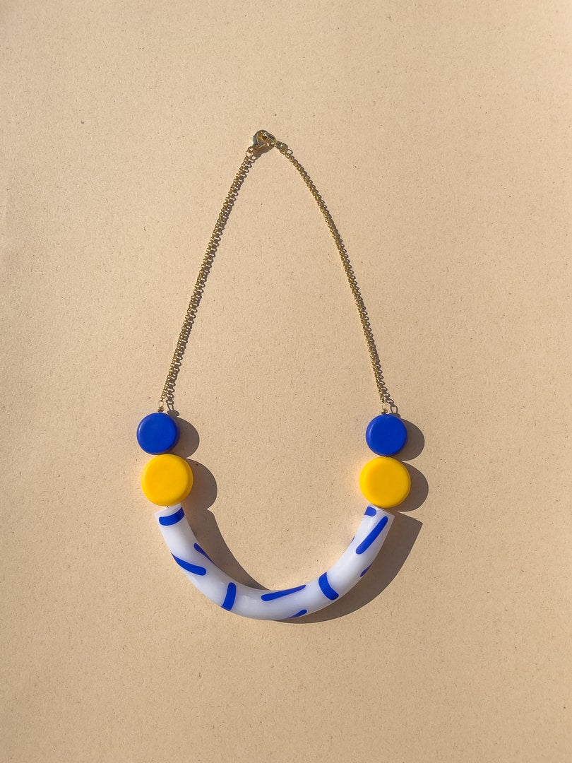 La Tusa: Cucumber Necklace in Blue