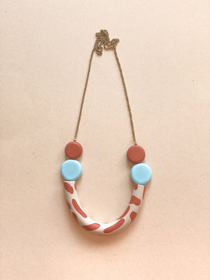 La Tusa: Cucumber Necklace in Burgundy