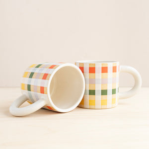 Jae Polgar: White Plaid Mug