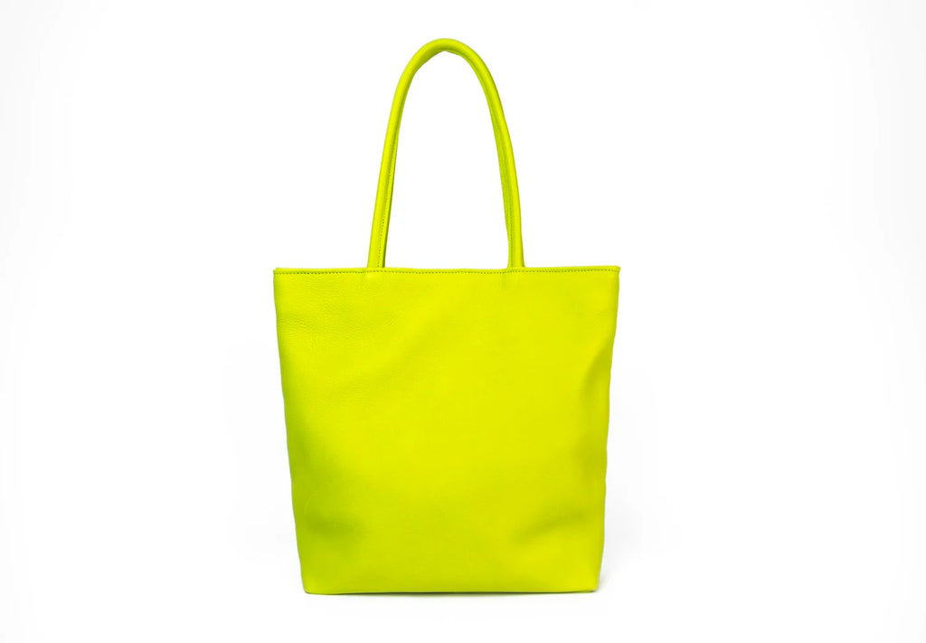 Primecut: Chartreuse Leather Tote