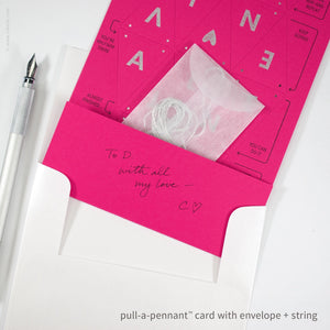 Inkello Letterpress: Pull-A-Pennant Bday/Valentines Card