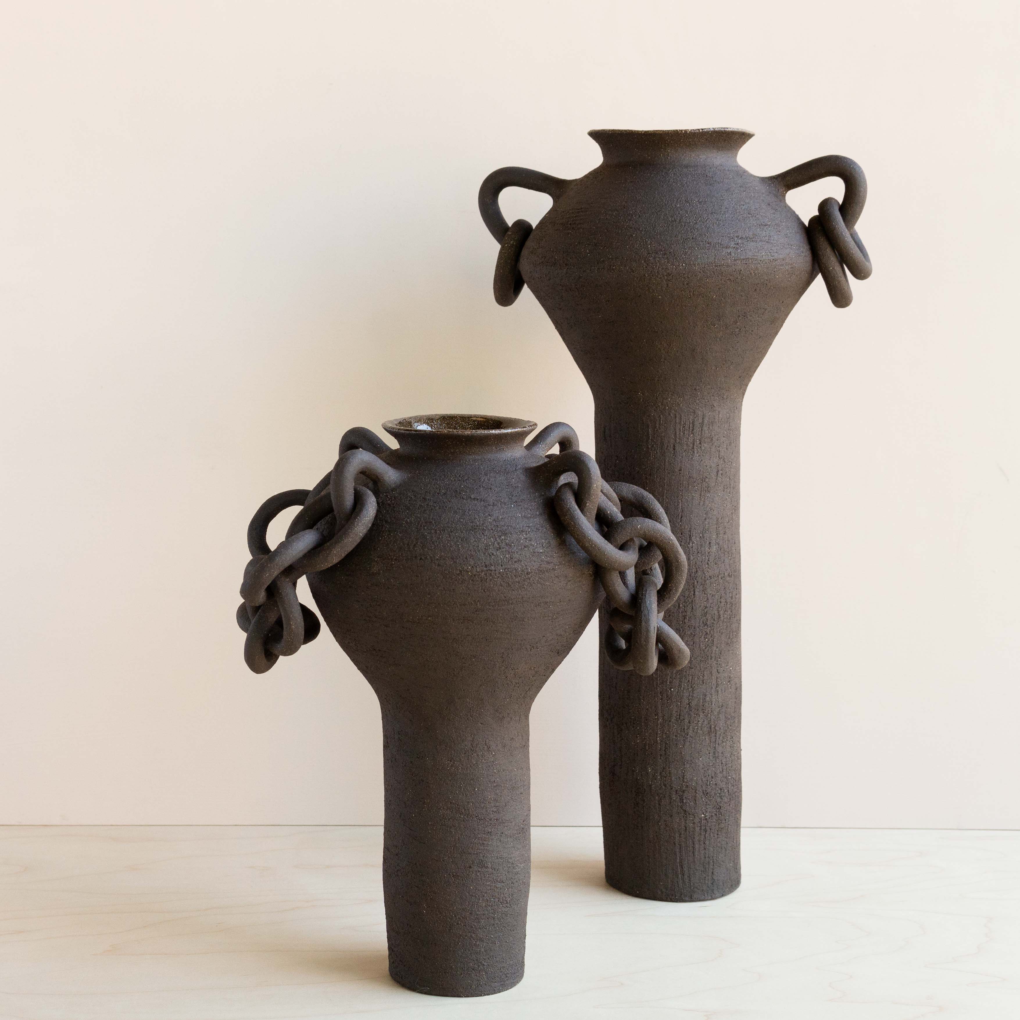 Ruby Bell: Ceramic Pedestal Vases