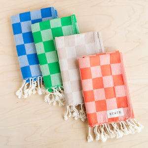 State: Turkish Hand Towel in Checker