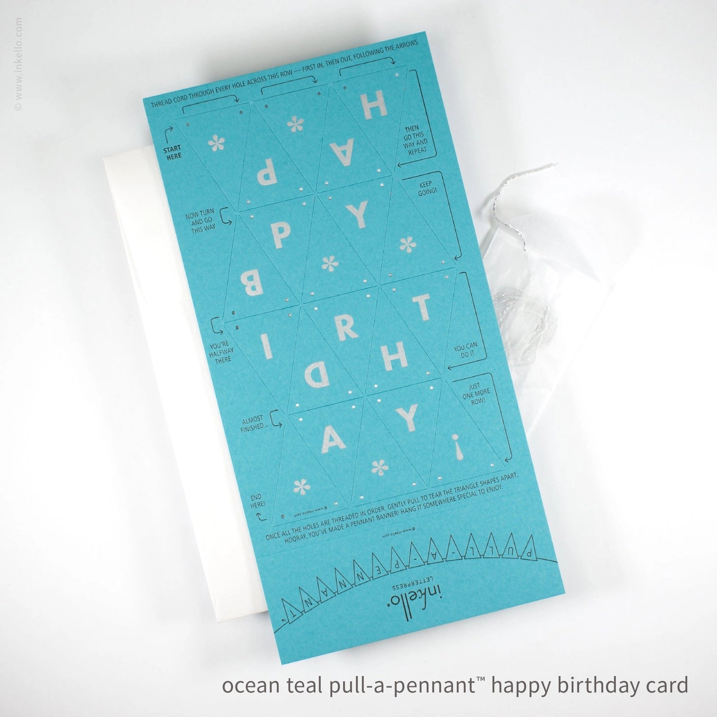 Inkello Letterpress: Pull-A-Pennant Bday/Valentines Card