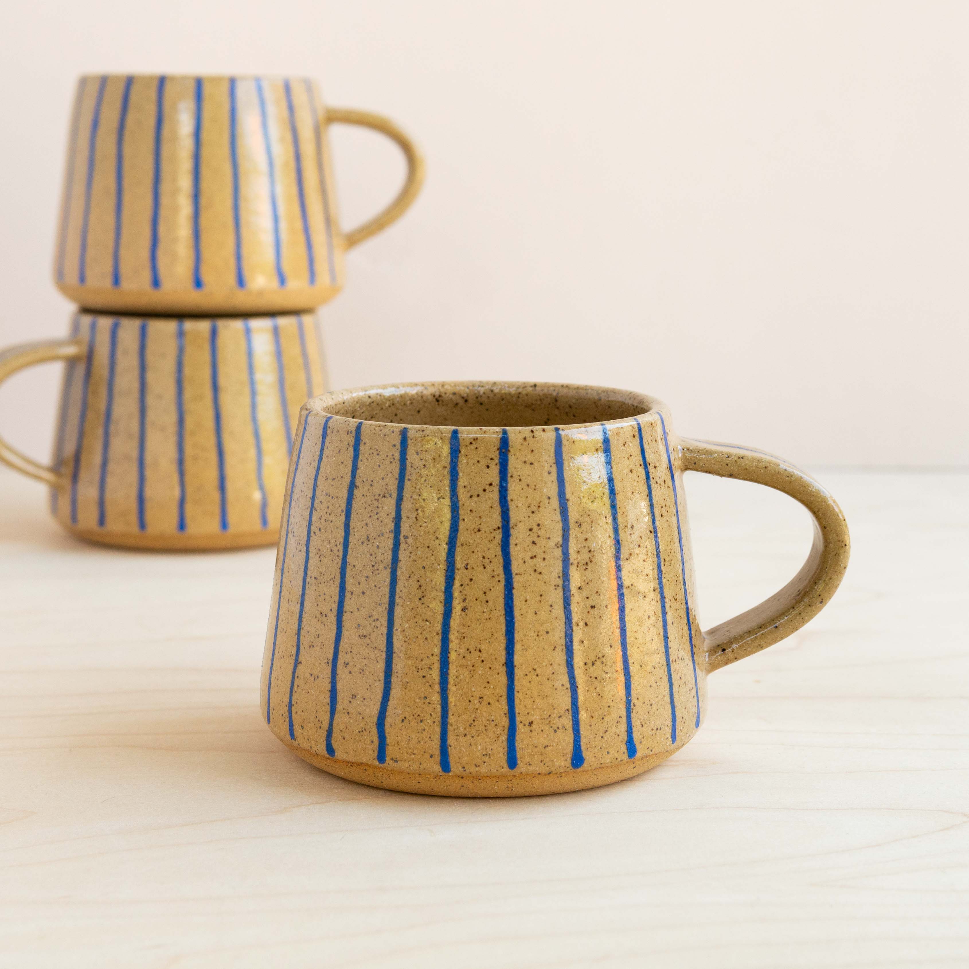 Void & Form Ceramics: Blue Lined Mug