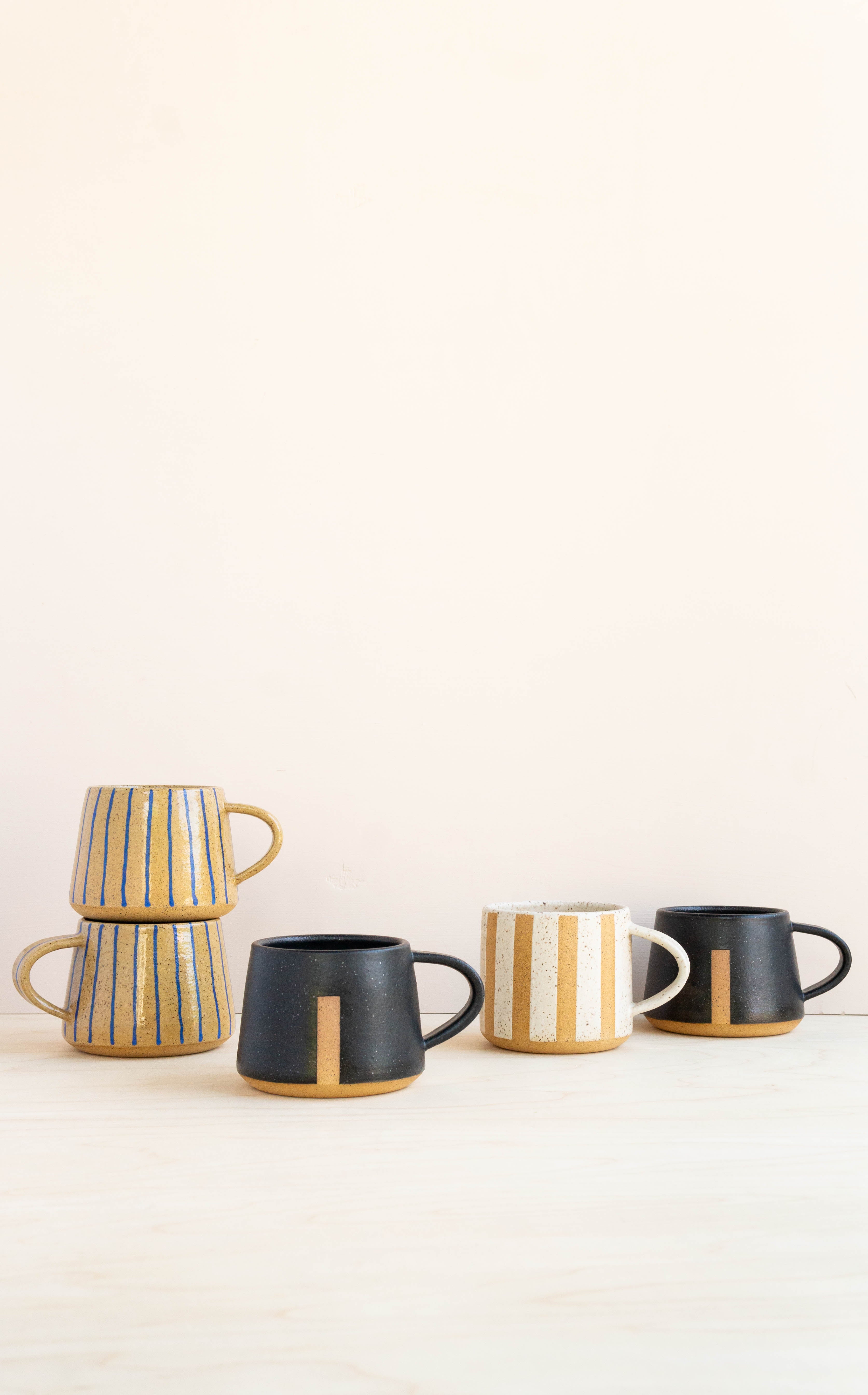 Void & Form Ceramics: Blue Lined Mug