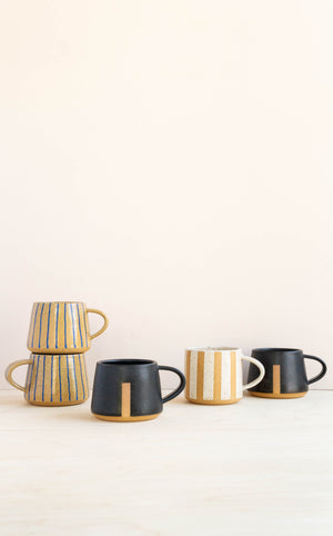 Void & Form Ceramics: Black Divide Mug