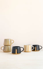 Void & Form Ceramics: Cream Striped Mug