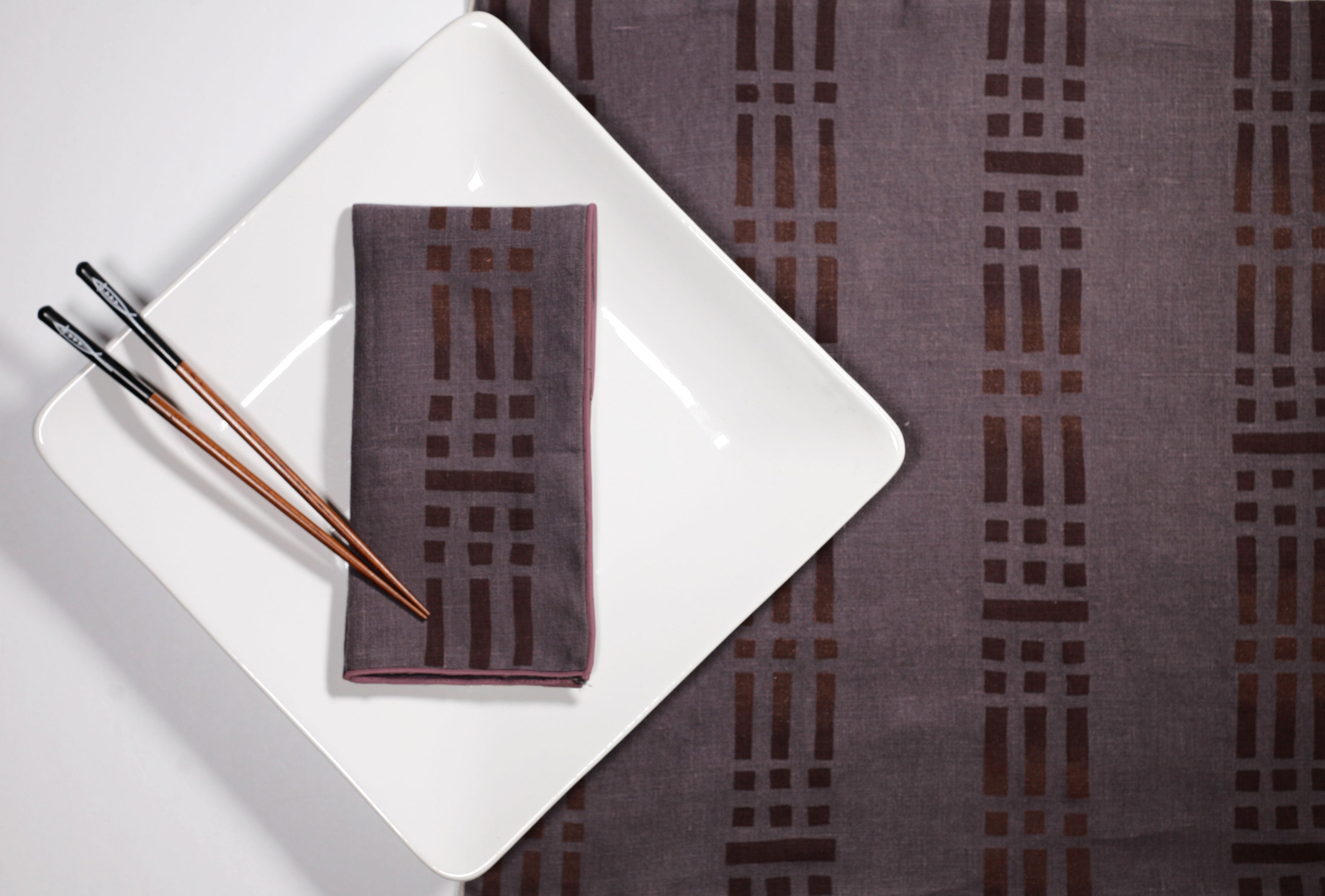 Willow Ship: Purple Weave Dinner Napkins (Set of 2)
