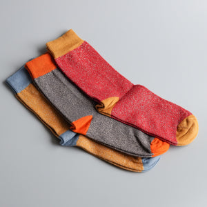 Catherine Tough: Women's Organic Cotton Glitter Crew Sock in Slate (Size 6.5-9.5)