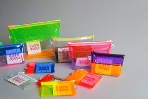 Kate Corn: 7" Clear & Black Flat-Bottom Pouch