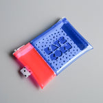 Kate Corn: 4.5" Pink & Blue Wallet